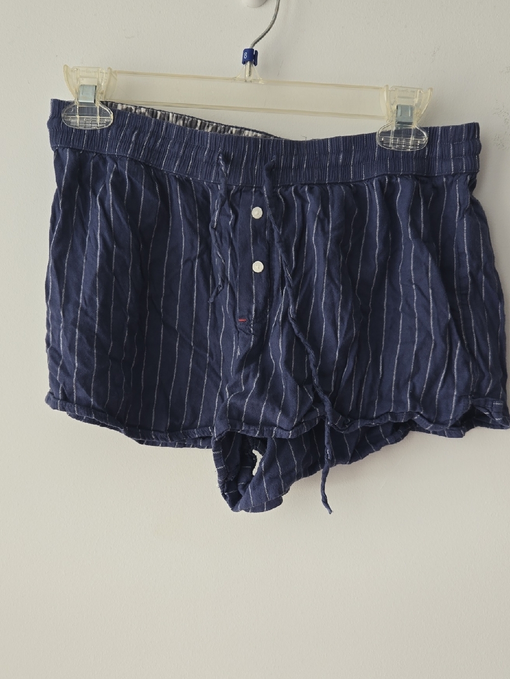3/$8 Aerie Navy Blue Pinstripe Pajama Shorts